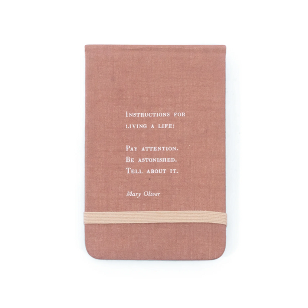 Mary Oliver Fabric Notebook