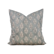 22" x 22" Selma Sahara Motif Blue Pillow