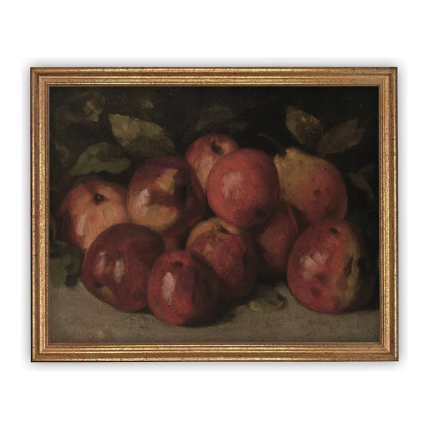 8" x 10" Framed Canvas Apple Print