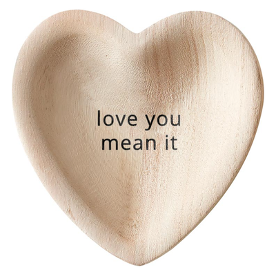 Paulownia Heart Trinket Tray - Love You Mean It