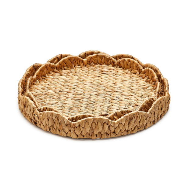 Scalloped Edge Round Tray