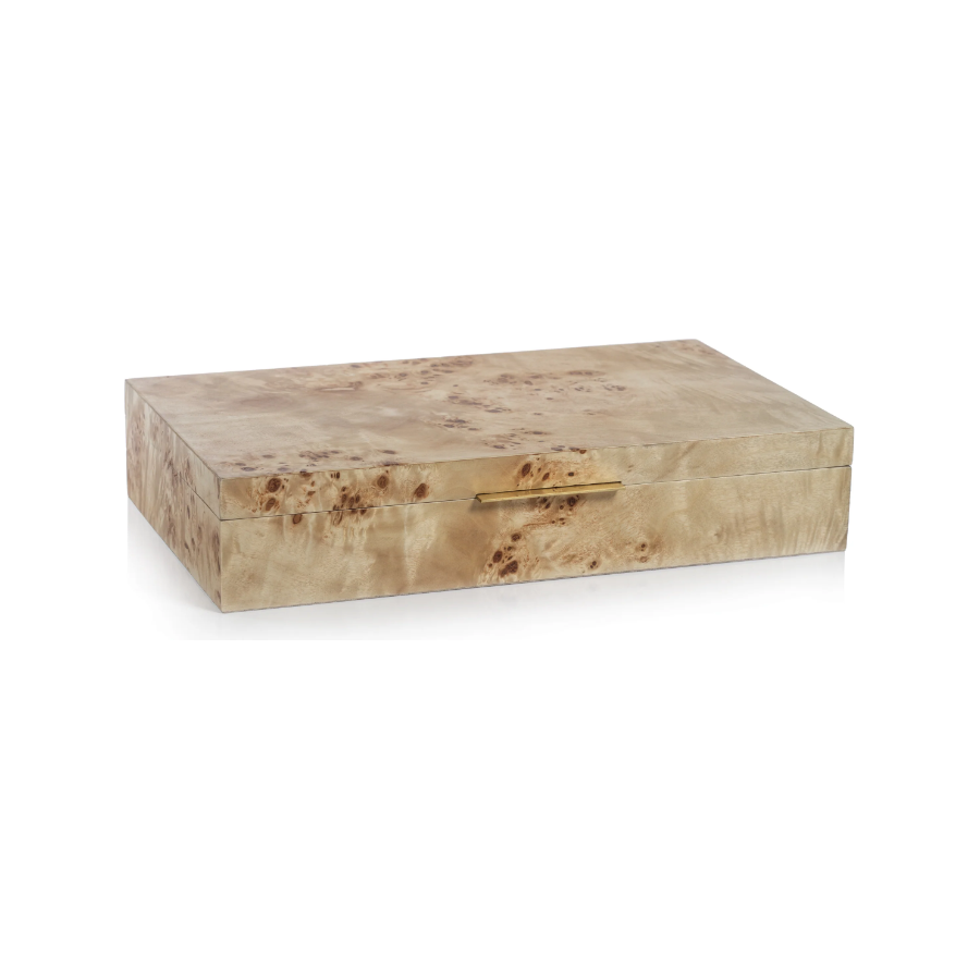 Burl Wood Veneer Box - Large