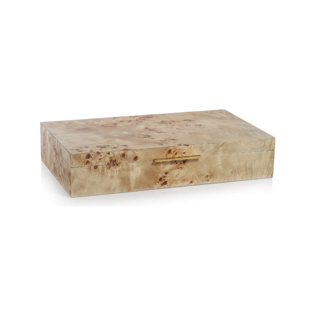 Burl Wood Veneer Box - Large