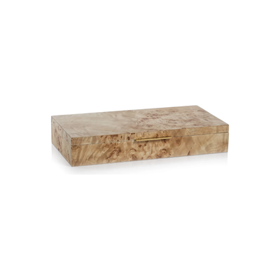 Burl Wood Veneer Box - Small