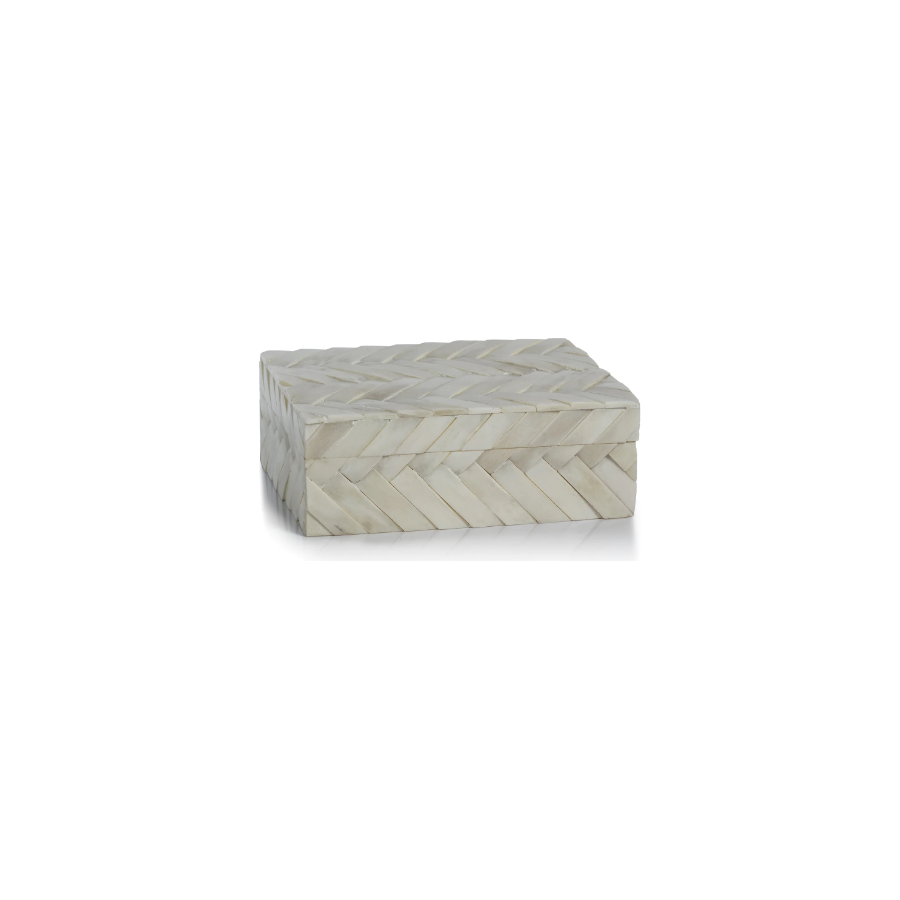 Bone Braided Box - Medium