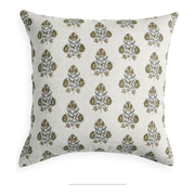 Ankara Celadon Moss Linen Pillow - 20" x 20"