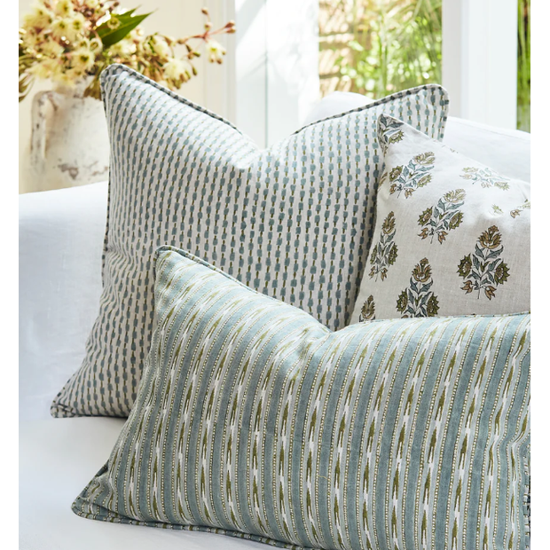 Seti Celadon Moss Linen Pillow - 20" x 20"