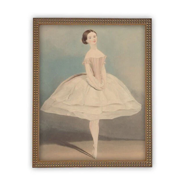 8" x 10" Framed Canvas Ballerina Art