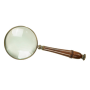 10" Magnifying Glass with Turned Wood Handle