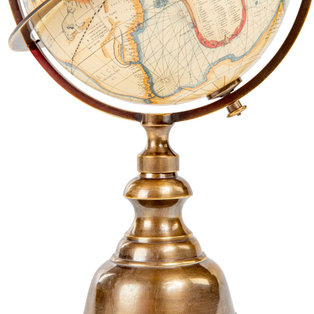 Terrestrial Globe with Bronze Stand