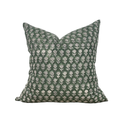 22" x 22" Designer "Larkspur" Floral Pillow