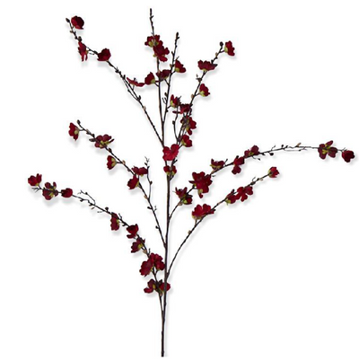 50" Red Cherry Blossom Stem