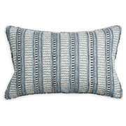 Kampala Azure Linen Pillow - 14" x 22"