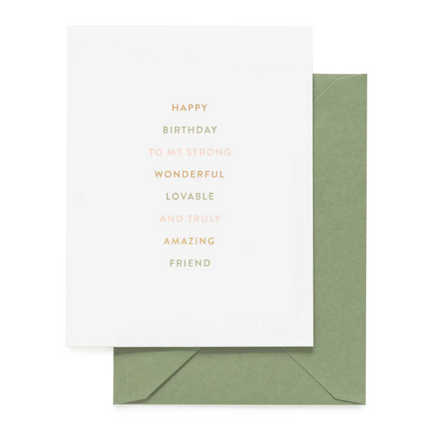 Truly Amazing Friend Birthday Card