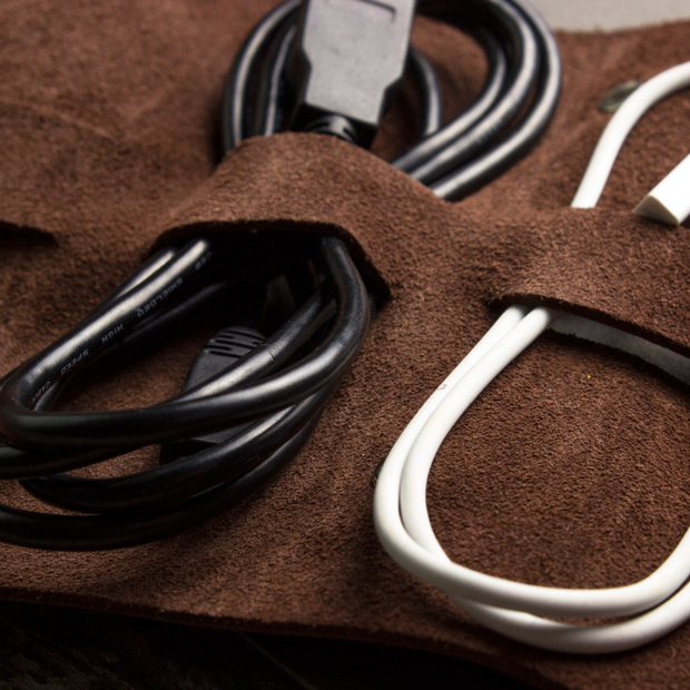 Brown Leather Cord Wrap