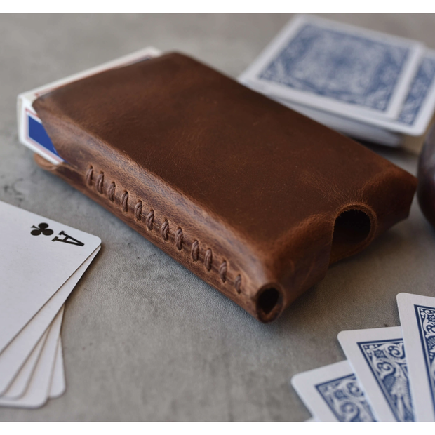 Playing Cards with Leather Sleeve