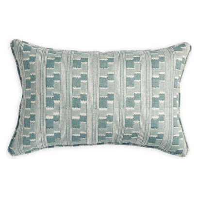 Chowk Celadon Linen Pillow - 14