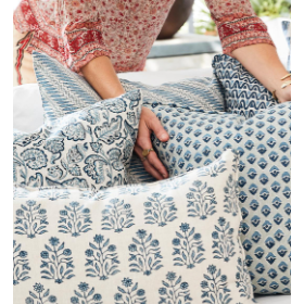 Savoie Denim Linen Pillow - 20
