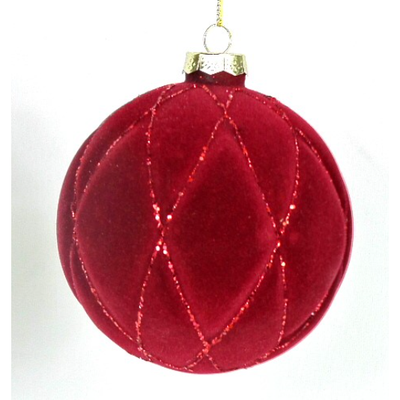 Red Glass Ball Ornament 4"