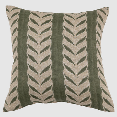 Claire Olive Pillow - 18" x 18"