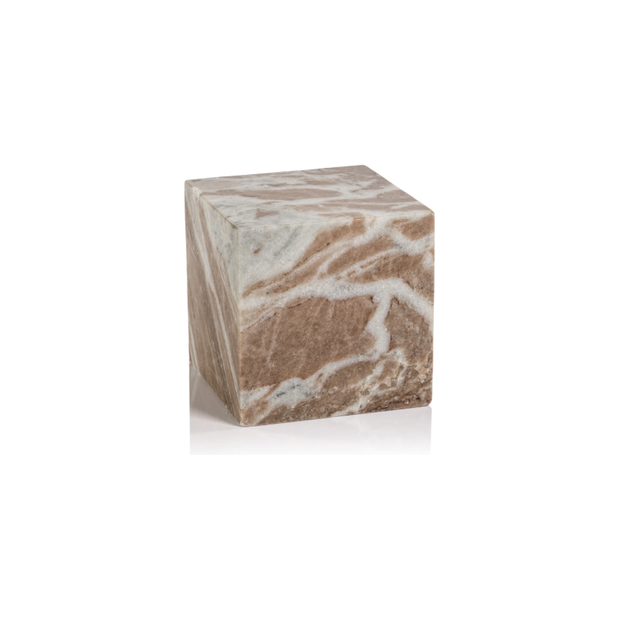 Arabescato Marble Bookend - Cube