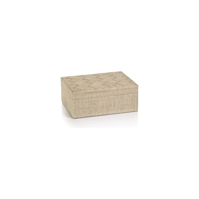 La Bocca Woven Raffia Box - Small