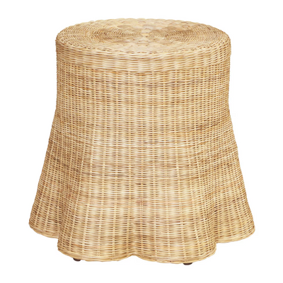 Bonnie Rattan Scalloped Side Table