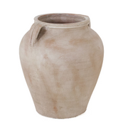 Clay Vase With Handles - Grey