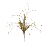 25" Brown Bead Bud Spray w/Foliage