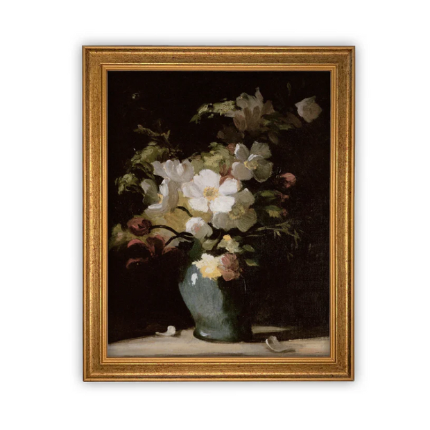 8" x 10" Bouquet Still Life Framed Canvas Art