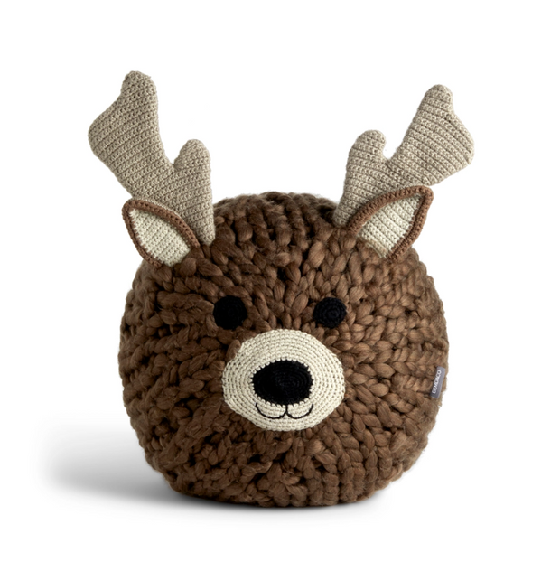 Reindeer Head Pouf 14"