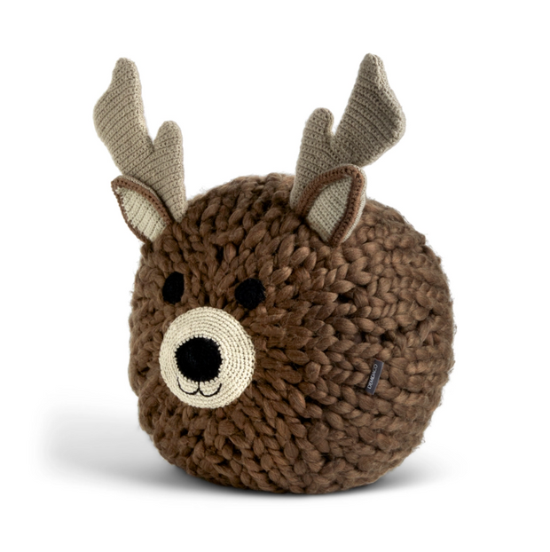 Reindeer Head Pouf 14"