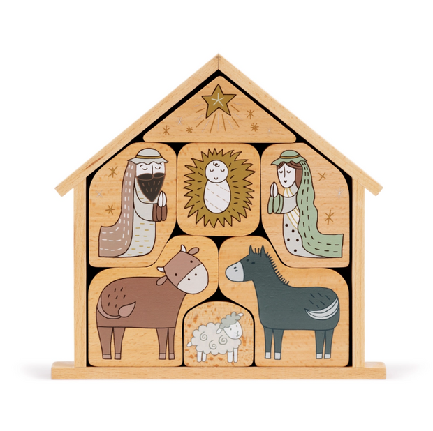 Wood Puzzle Nativity Set