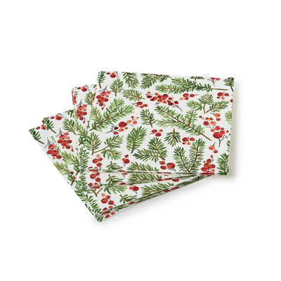 30Pc Merry Berry Paper Cocktail Napkin