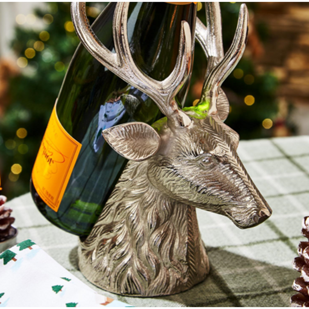 Silver Stag Bottle Holder