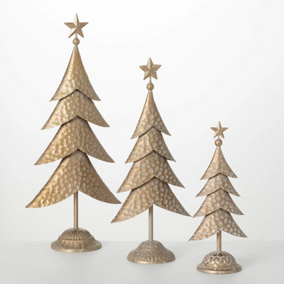 Gold Metal Tree Figurine