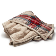 Tartan & Sherpa Double-Sided Throw Blanket 50x60