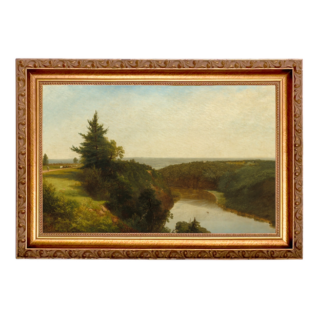 River View Scenic By John Kensett Painting Print On Canvas