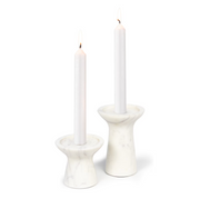 S/2 - Klein Marble Candle Holder Set