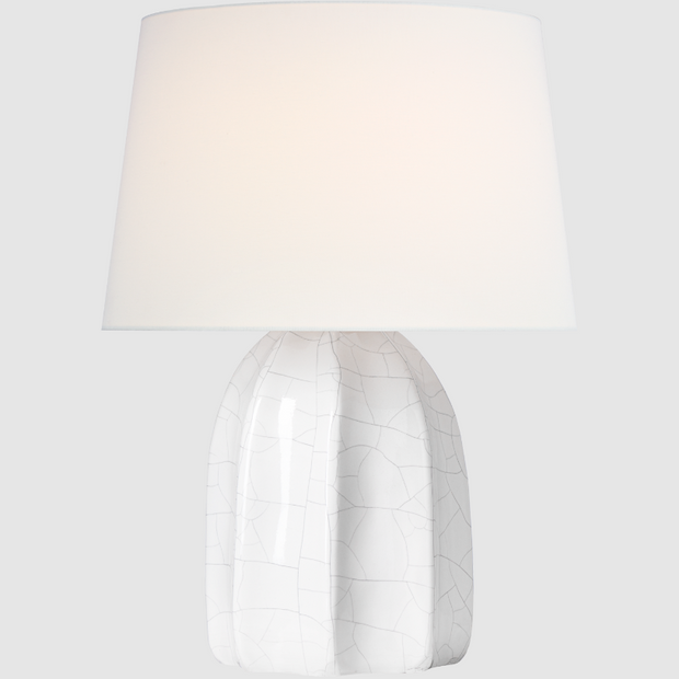 Melanie 12" Cordless Accent Lamp - Crackled Ivory