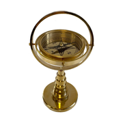 6.5" Polished Brass Gimbal Compass