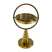 6.5" Polished Brass Gimbal Compass