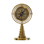 6.5" Polished Brass Gimbal Compass