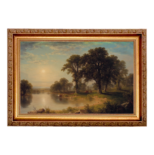 Summer Afternoon By Asher Durand Painting Print On Canvas - 7" x 11"