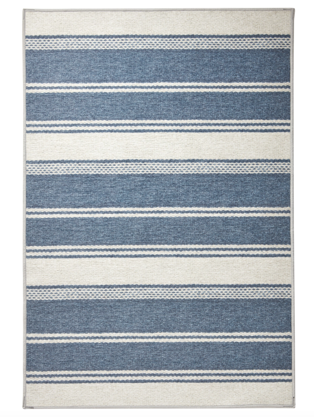 Bowman Stripe Blue Washable Rug