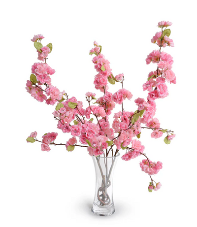 Cherry Blossoms in Glass 28"H