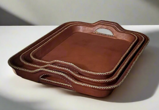 Simetria Nesting Serving Trays with Cut-out Handles