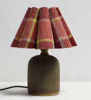 Scalloped Red Plaid Mini Lamp