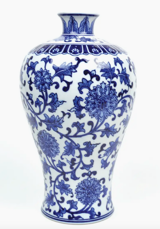 Blue Chinoiserie Large Vase