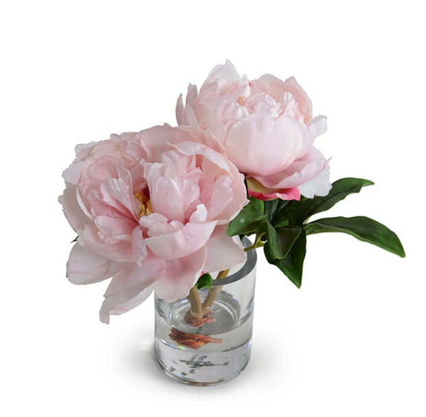 Peony Cutting in Glass- 9"H